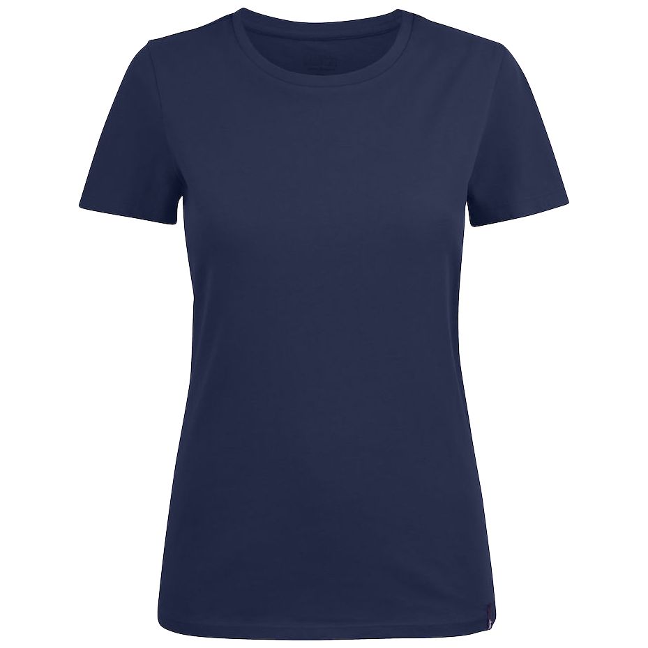 Футболка женская Ladies American U, темно-синяя с логотипом