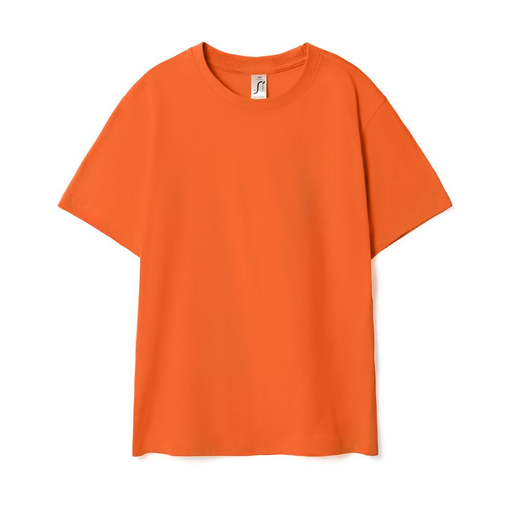 Футболка детская Regent Kids 150, оранжевая с логотипом