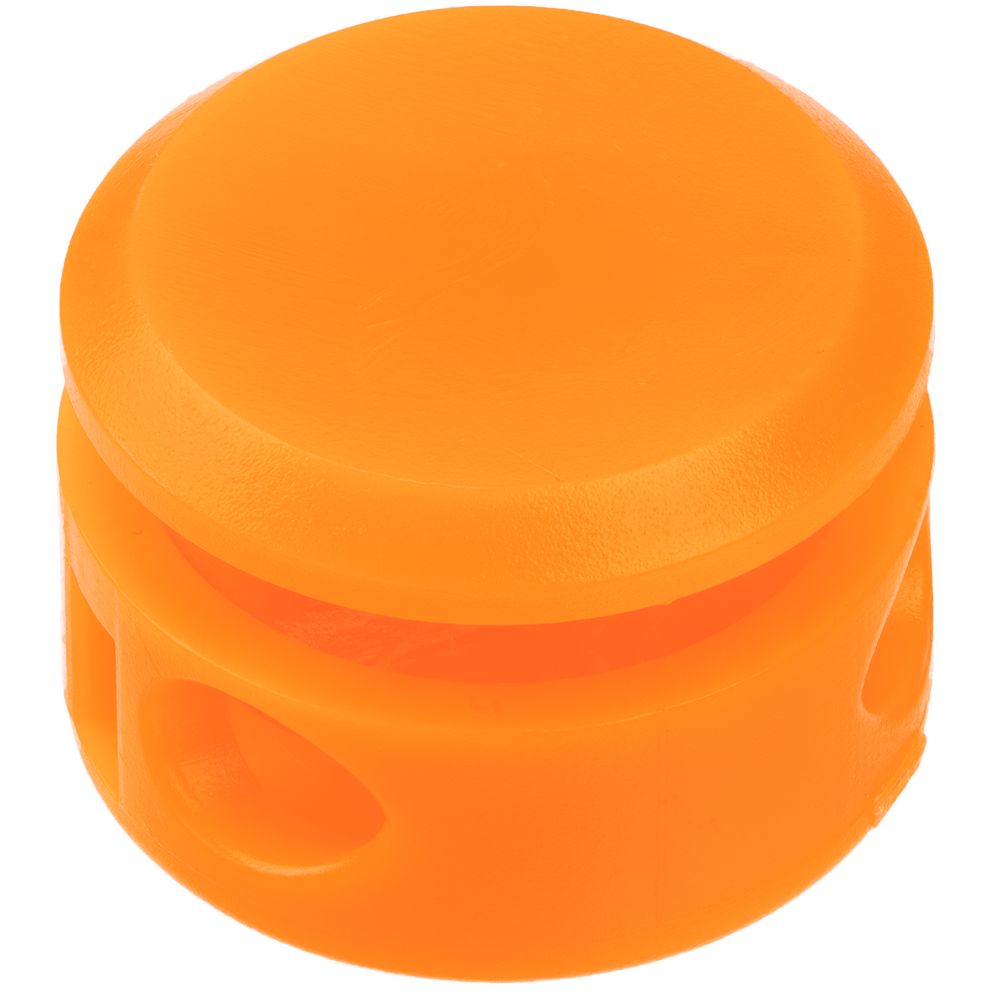 Двойной фиксатор для шнура Brogy, оранжевый неон с логотипом