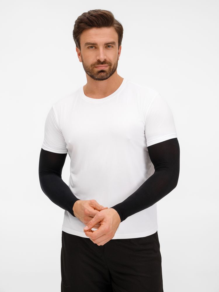 Рукава спортивные Flexor, черные с логотипом