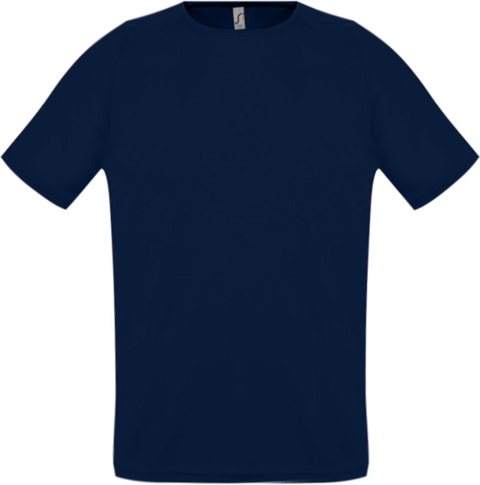 Футболка унисекс Sporty 140, темно-синяя с логотипом
