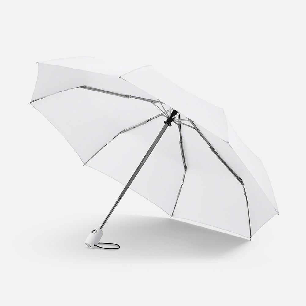 Зонт складной AOC, белый с логотипом
