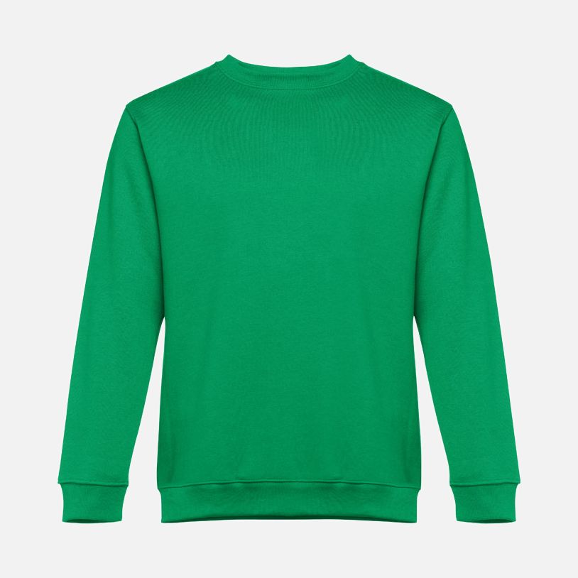 Свитшот унисекс Delta, зеленый с логотипом