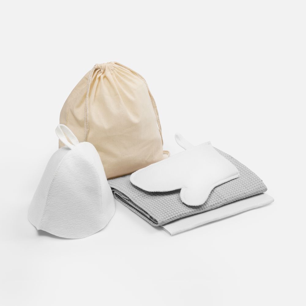 Банный набор Heat Therapy ver.2, женский, светло-серый с логотипом