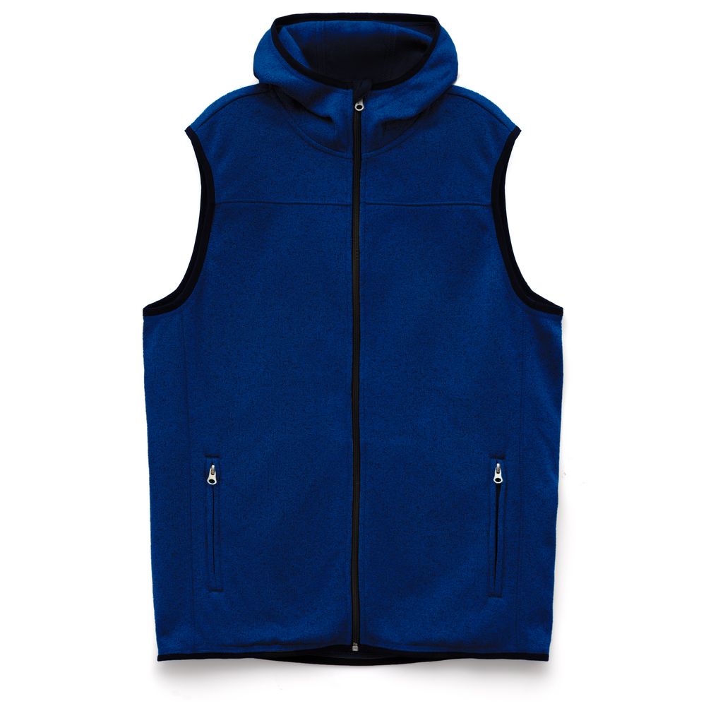 Жилет с капюшоном унисекс Gotland, синий с логотипом