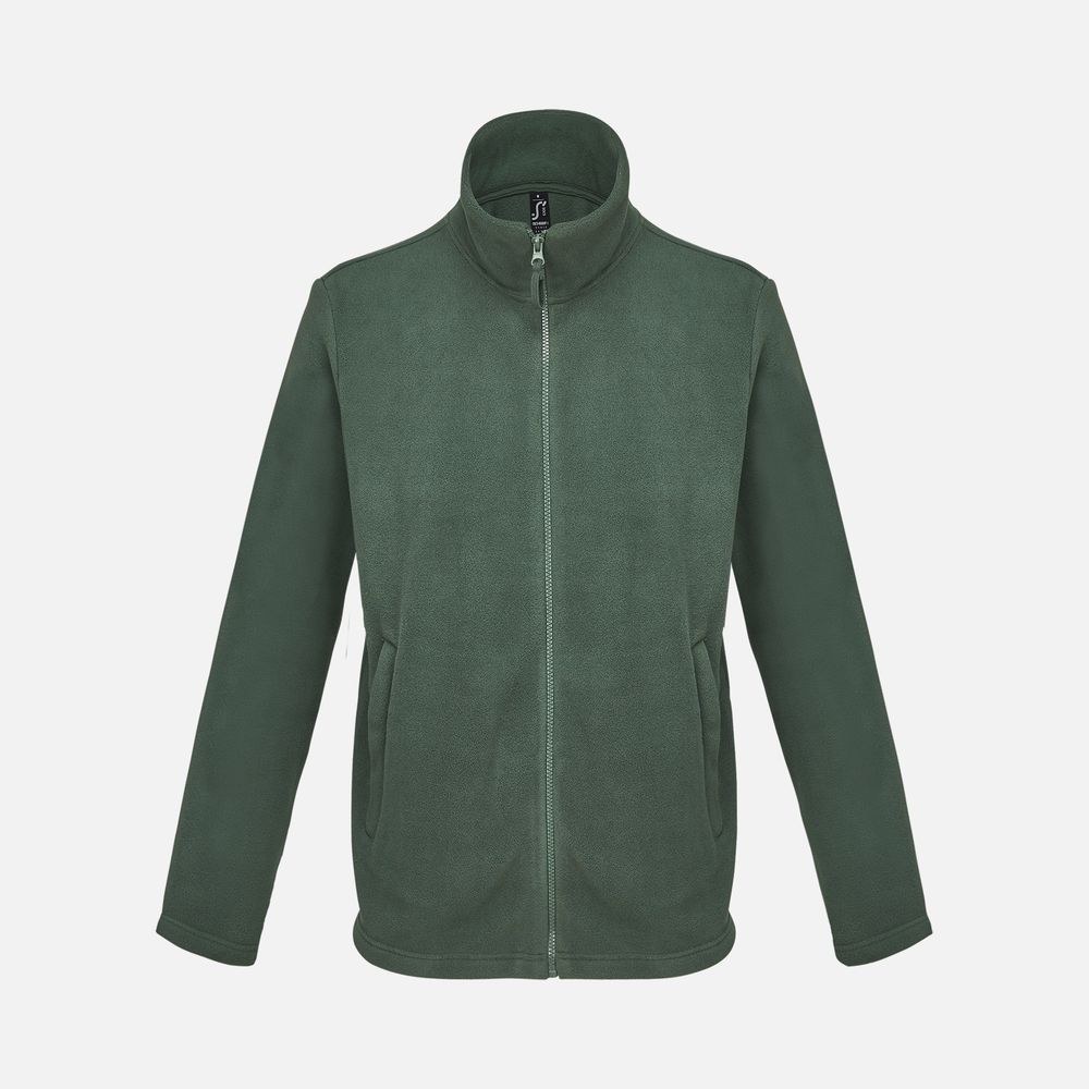 Куртка флисовая унисекс Nitro, зеленая с логотипом