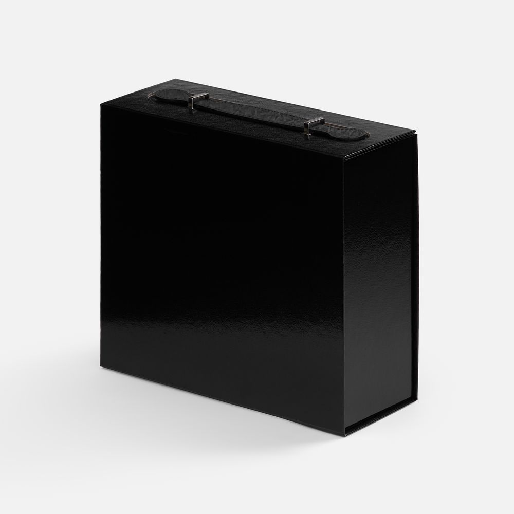 Коробка складная Holdfold, S, черная с логотипом