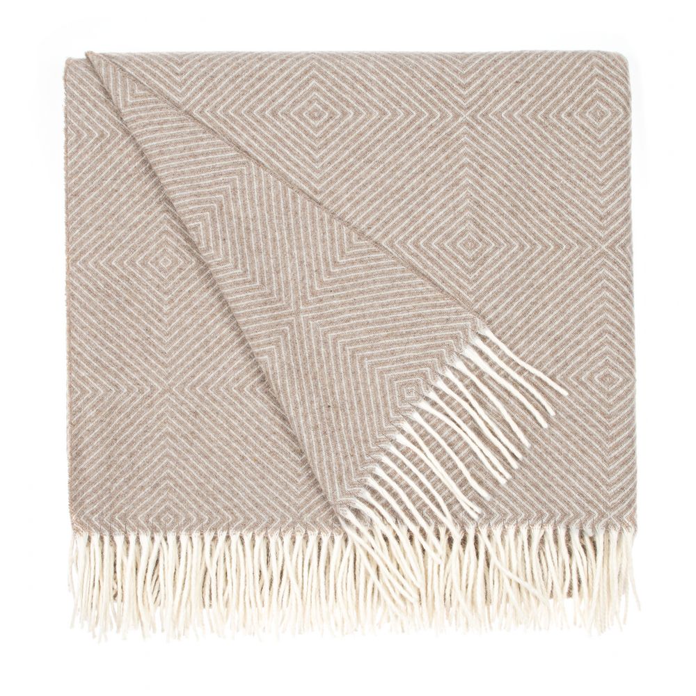 Плед «Тренто», бежевый с логотипом