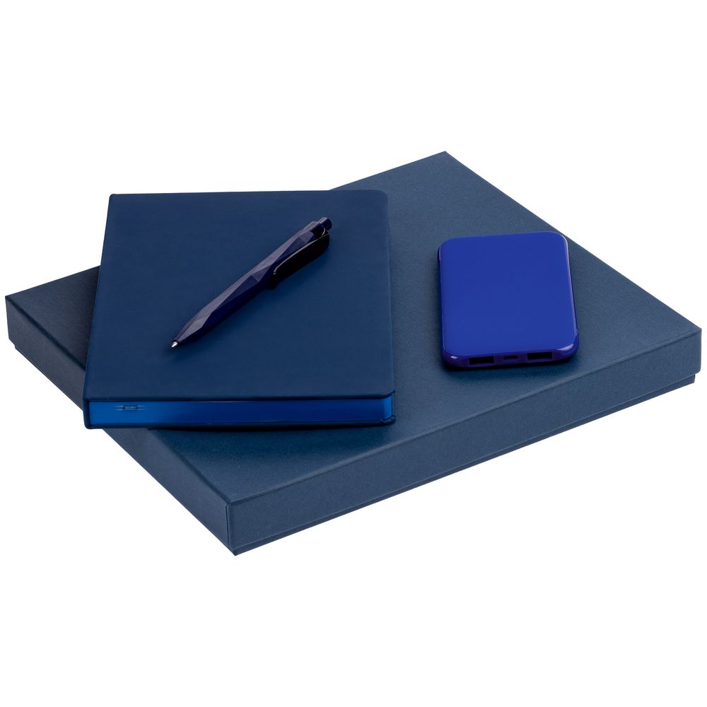 Набор Shall Recharge, синий с логотипом