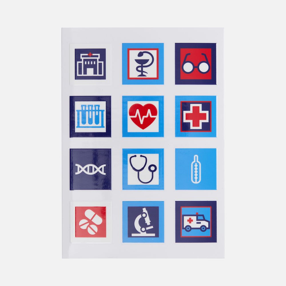 Стикерпак UV-DTF Industry, медицина с логотипом