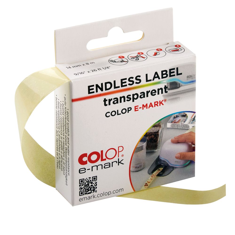 Клейкая лента для принтера Colop e-mark, прозрачная с логотипом
