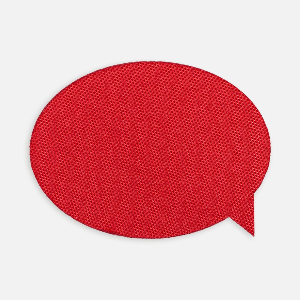 Наклейка тканевая Lunga Bubble, M, красная с логотипом