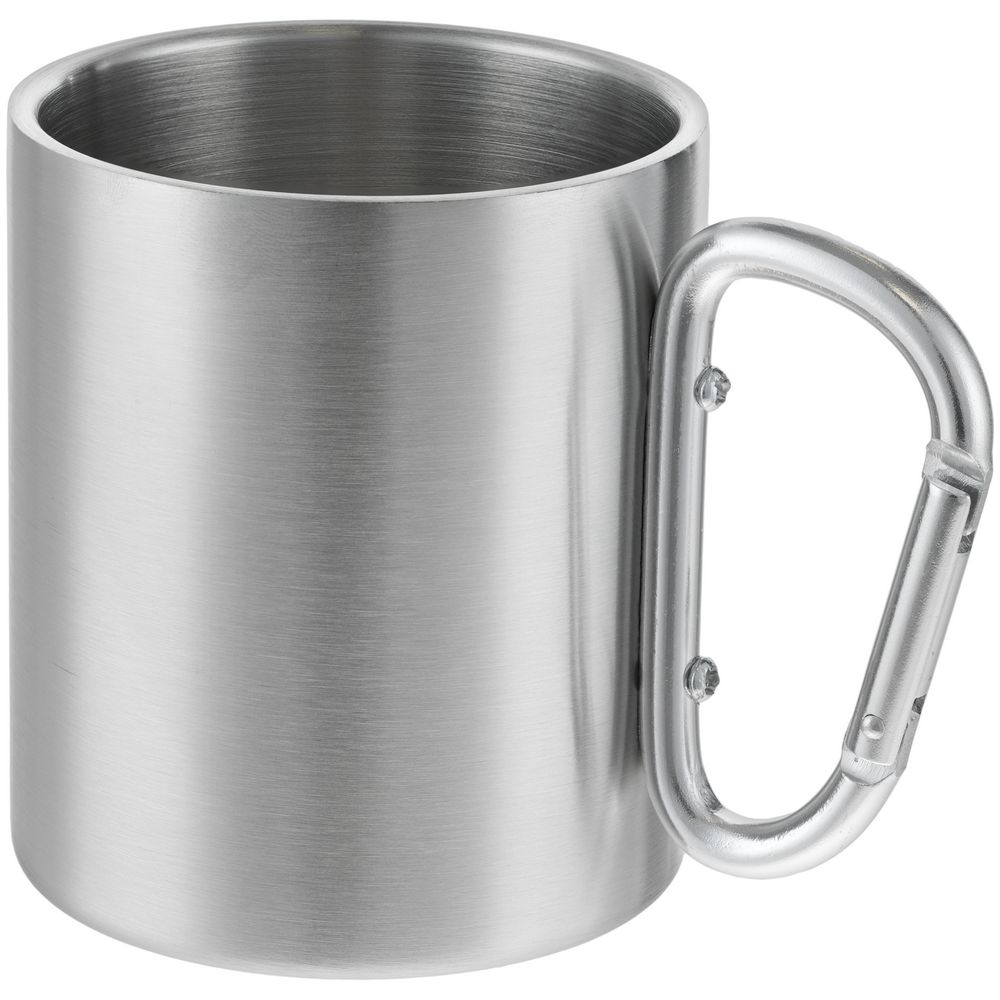 Кружка Trek, с серебристой ручкой-карабином с логотипом