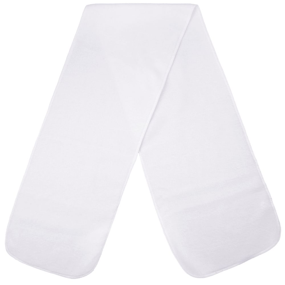 Шарф Fleecy, белый с логотипом