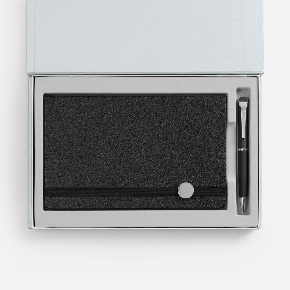 Наборы с ежедневниками с печатью логотипа.  по цене  руб. (артикул 10748.30) Набор Nova, черный