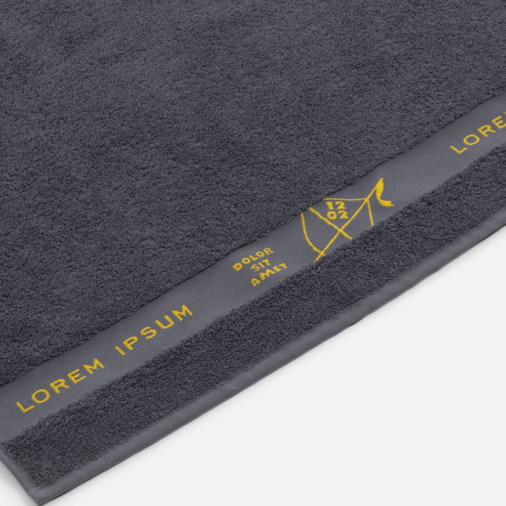 Полотенце на заказ Surpass с логотипом в бордюре, большое с логотипом