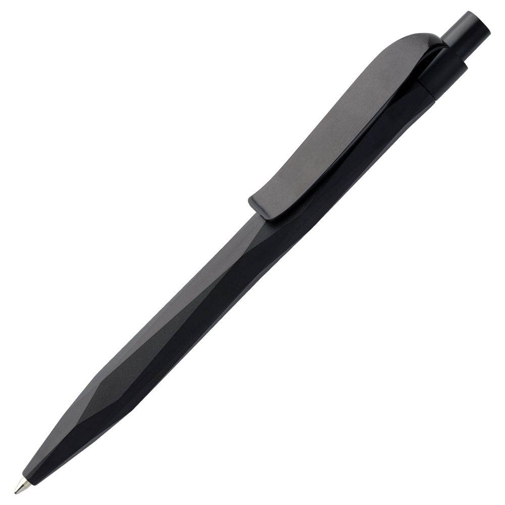 Ручка шариковая Prodir QS20 PMP-P, черная с логотипом