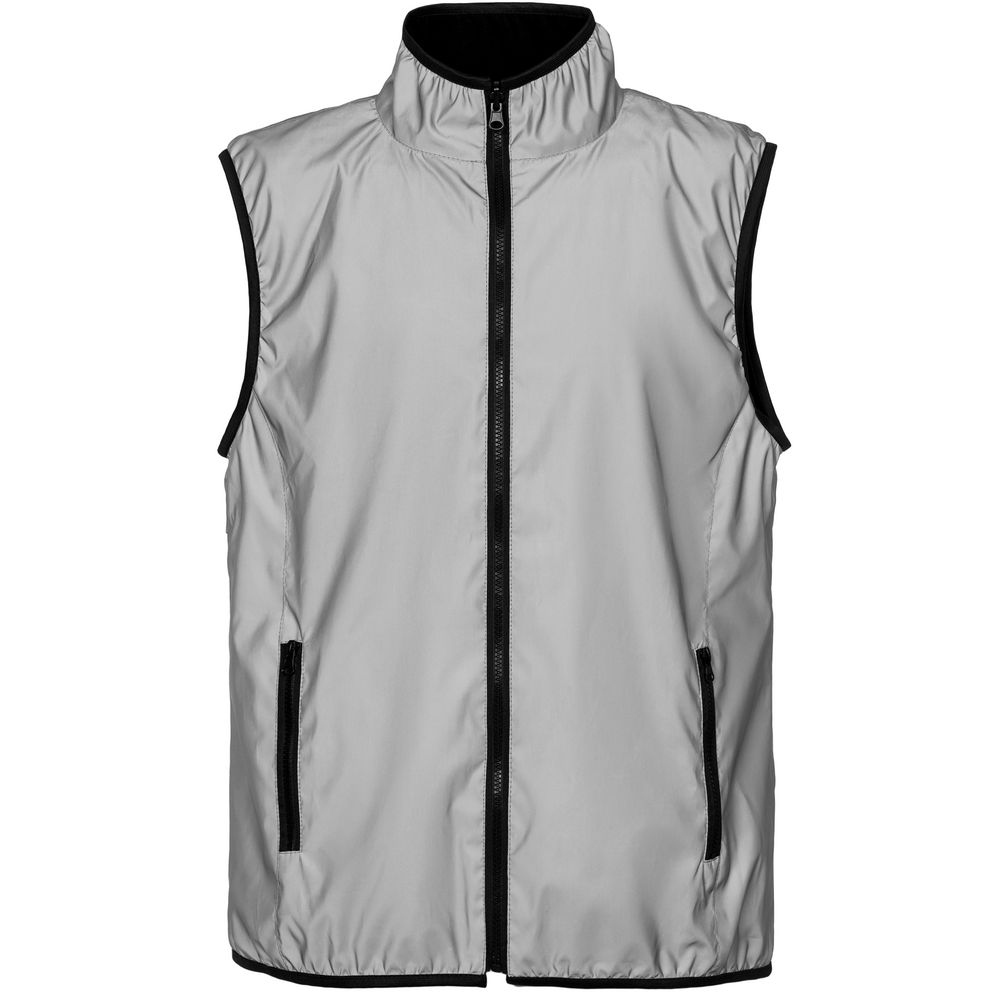 Жилет двусторонний Manifest из светоотражающей ткани, серый с логотипом