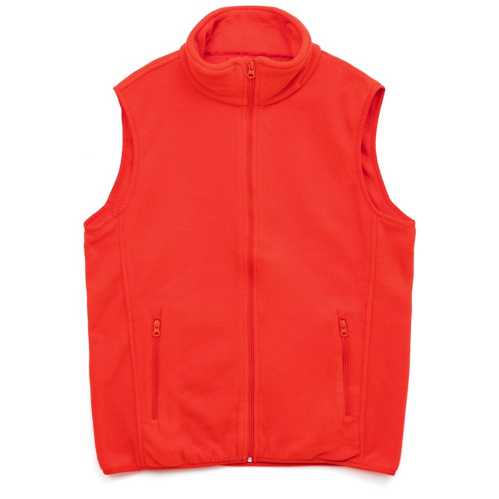 Жилет флисовый унисекс Nesse, красный с логотипом