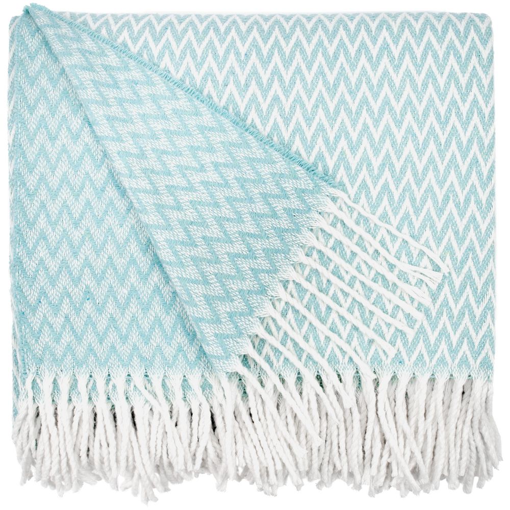 Плед Sagunt, мятный с логотипом