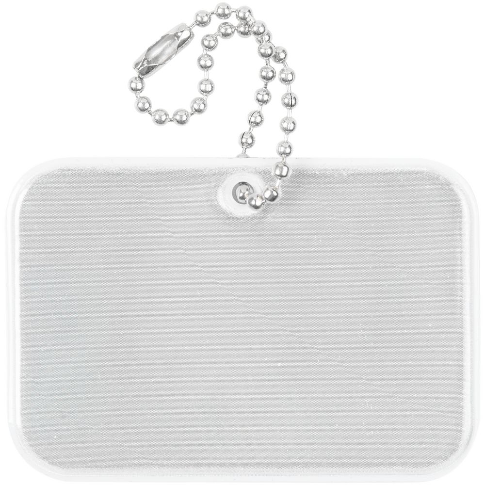 Светоотражатель Spare Care, прямоугольник, серебристый с логотипом