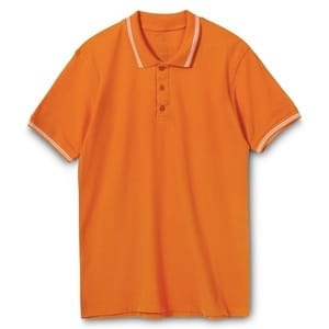 Рубашка поло Virma Stripes, оранжевая с логотипом