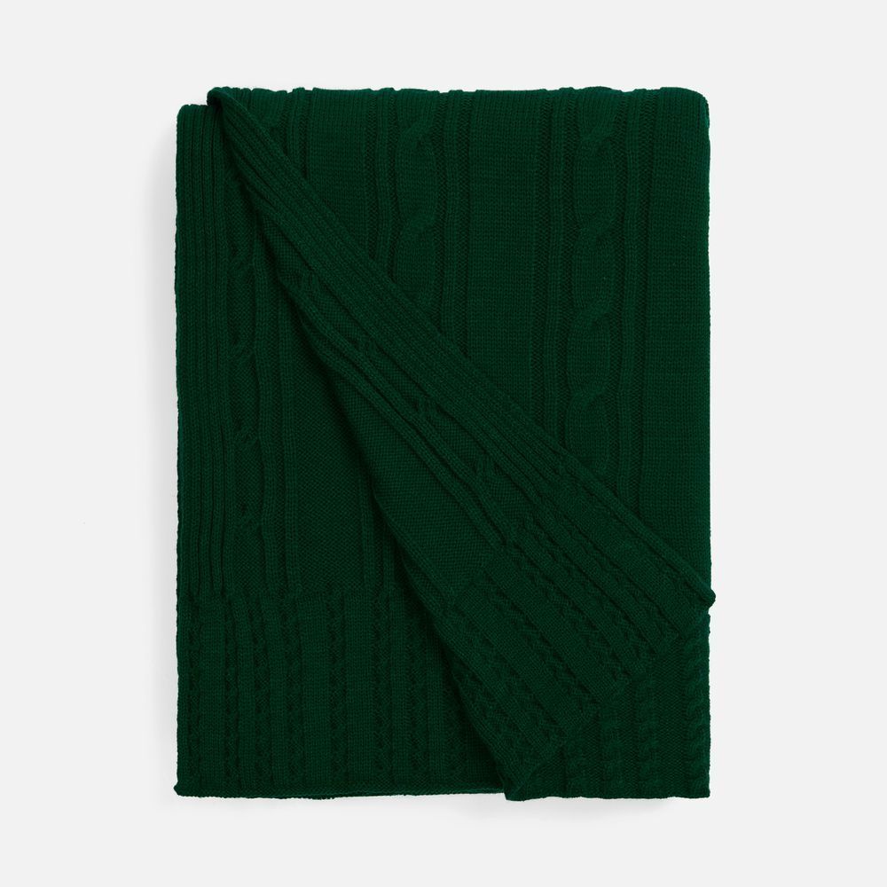 Плед Remitti, темно-зеленый (хвойный)