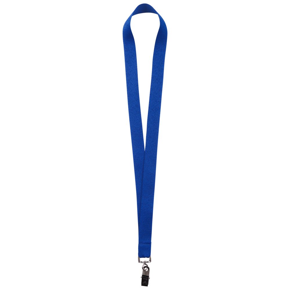 Лента для бейджа Neckband, синяя с логотипом