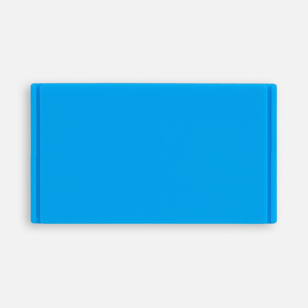 Лейбл из ПВХ Dzeta, M, голубой с логотипом