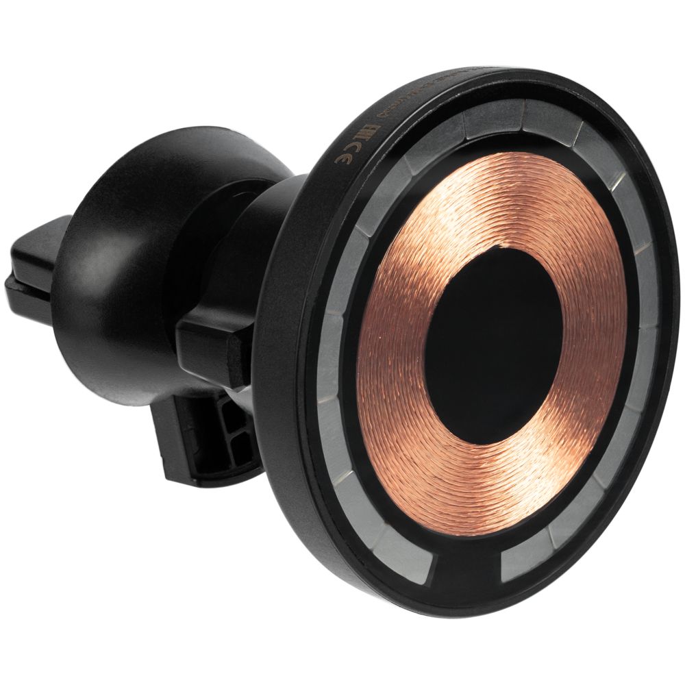 Держатель для смартфона Cooper Auto Wireless с беспроводной зарядкой, черный с логотипом