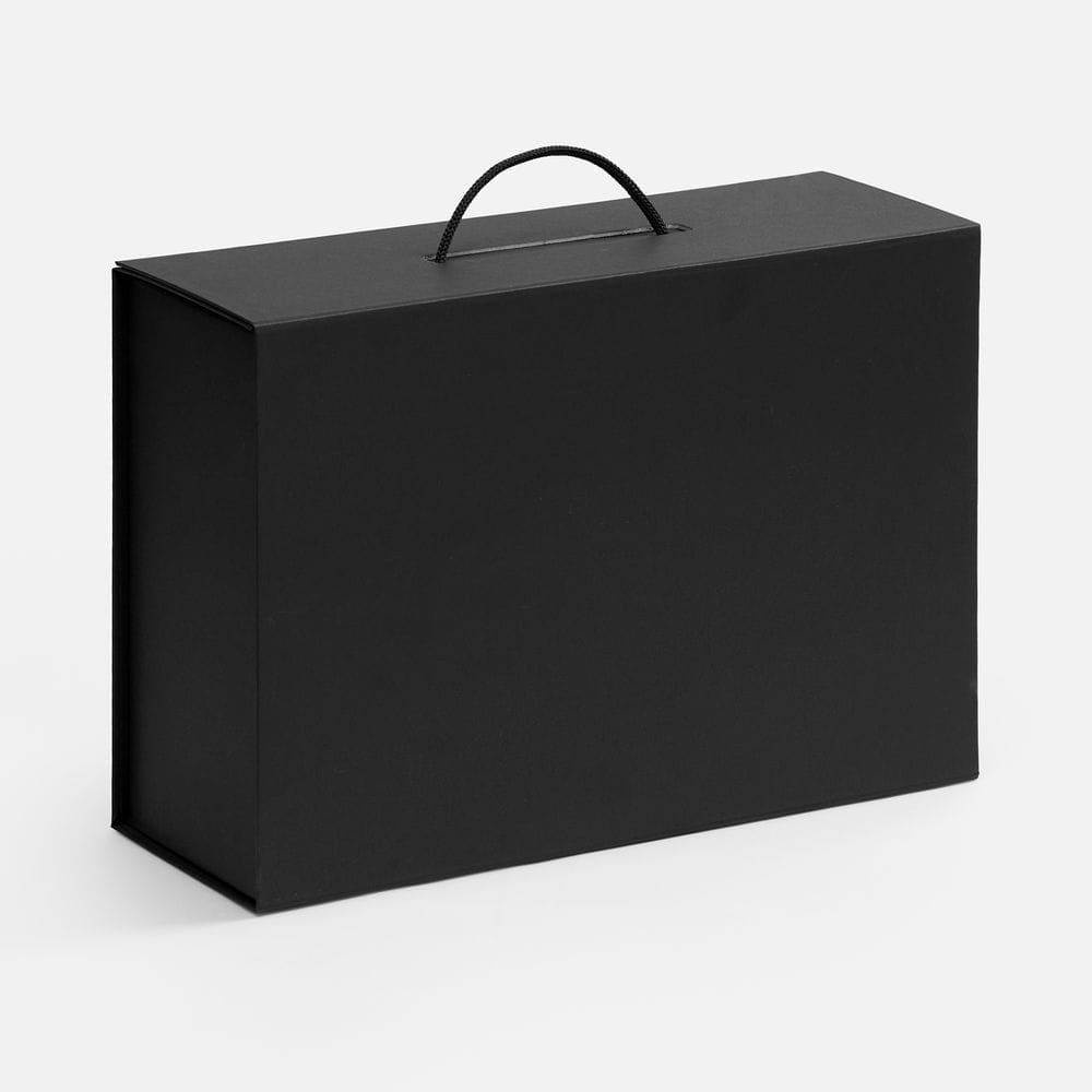 Коробка складная New Case Fold, черная с логотипом