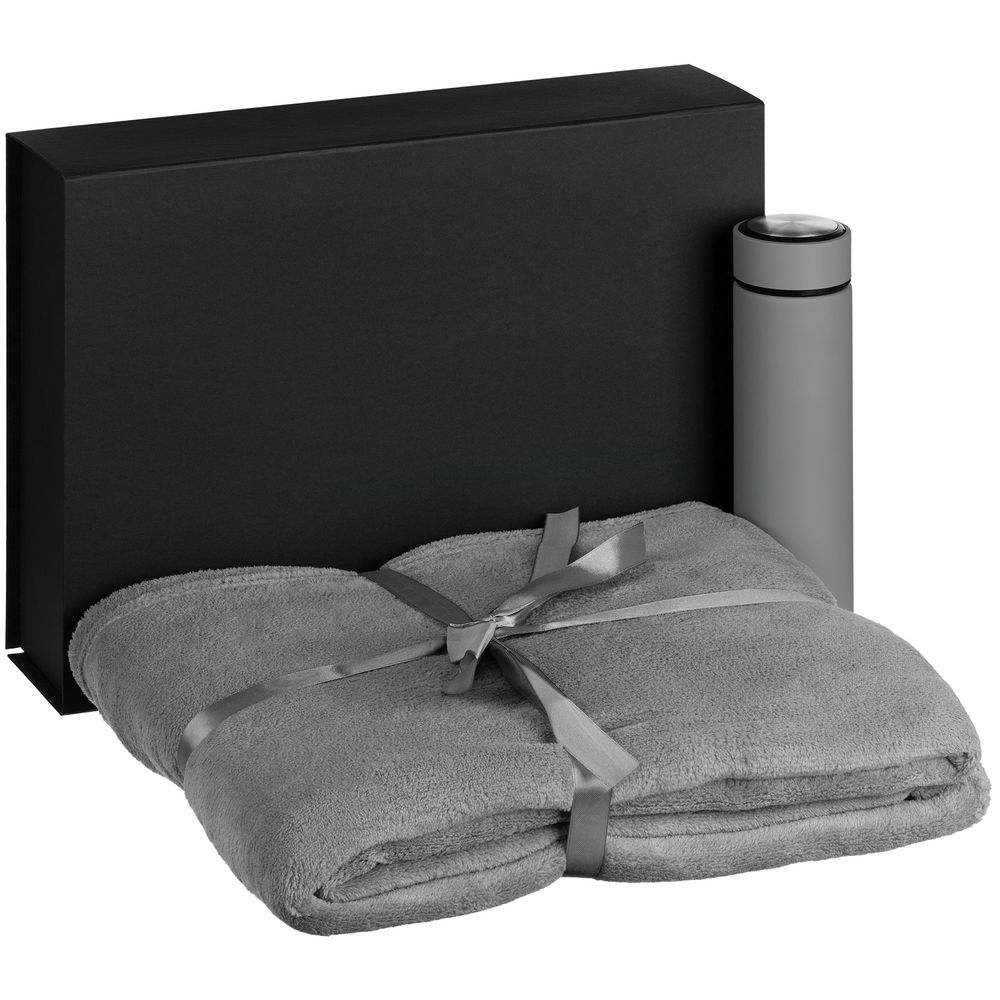 Набор Soft Embrace, серый с логотипом