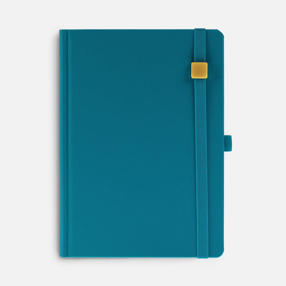 Ежедневник Favor Gold, недатированный, бирюзовый с логотипом