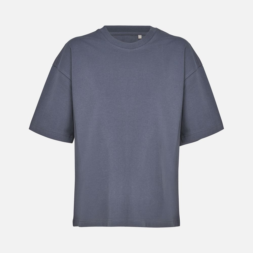 Футболка оверсайз женская Boxy Women, темно-серая (графит) с логотипом