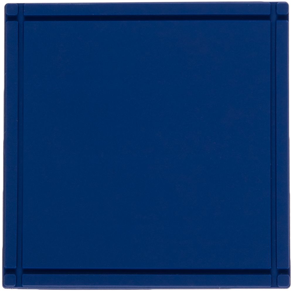 Лейбл из ПВХ Dzeta, L, синий с логотипом