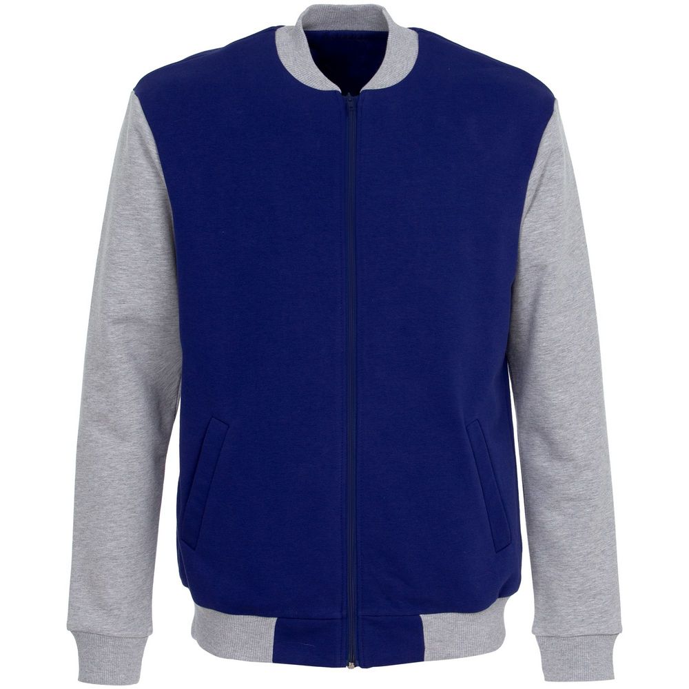 Бомбер College, ярко-синий с логотипом
