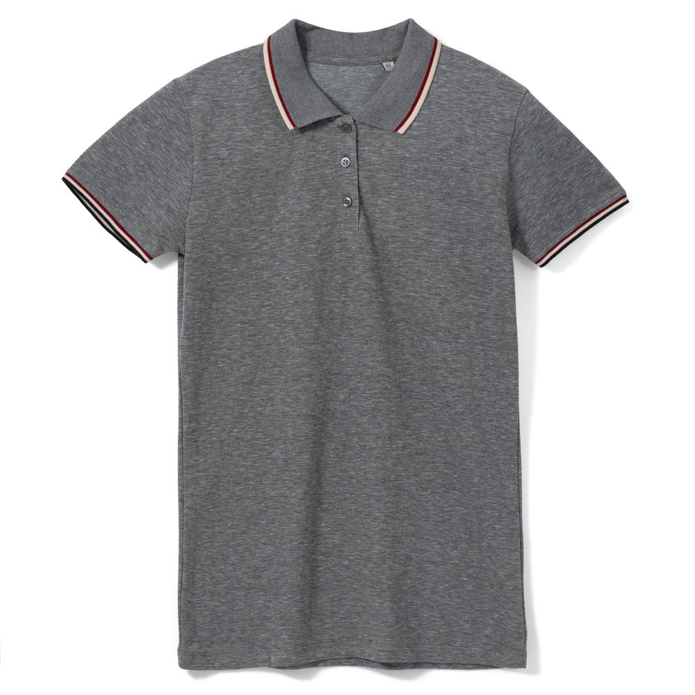 Рубашка поло женская Paname Women, черный меланж с логотипом