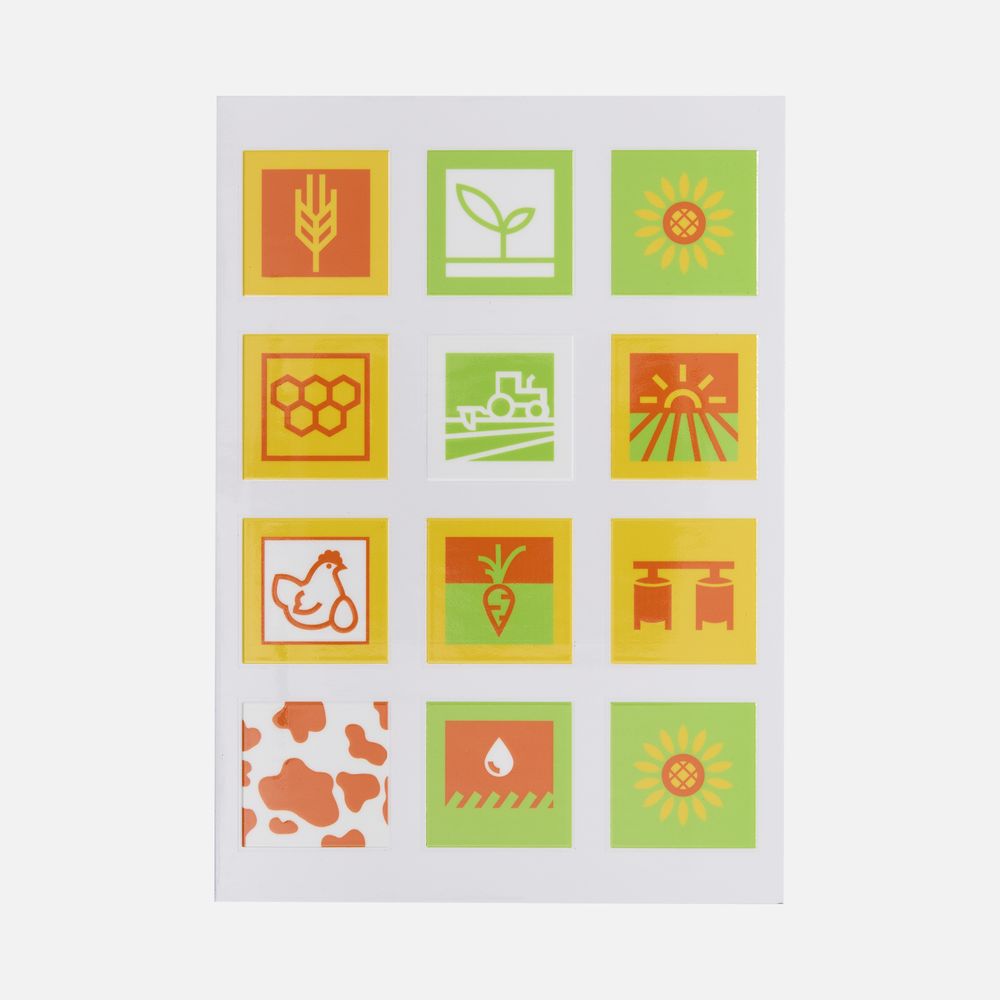 Стикерпак UV-DTF Industry, сельское хозяйство с логотипом