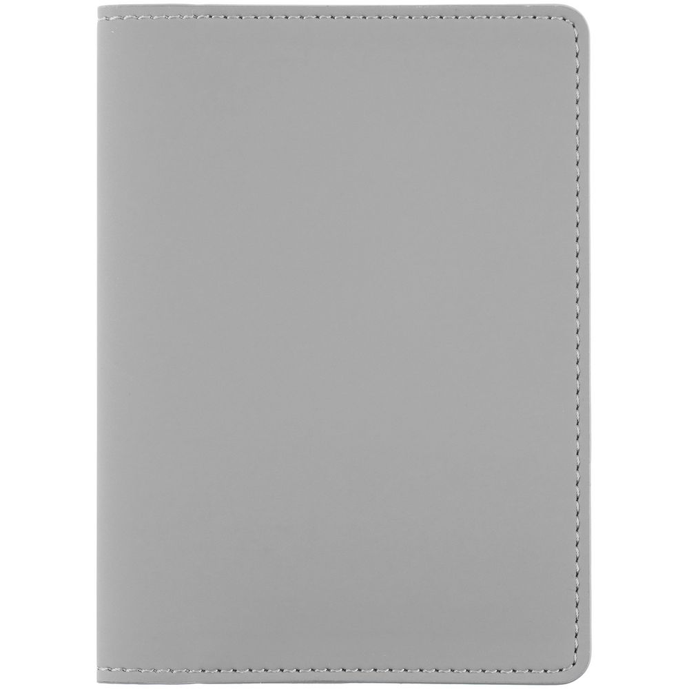 Обложка для паспорта Shall Simple, серый с логотипом