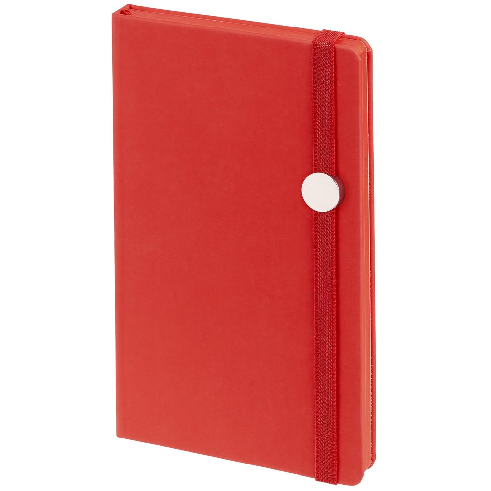 Блокнот Shall Round, красный с логотипом