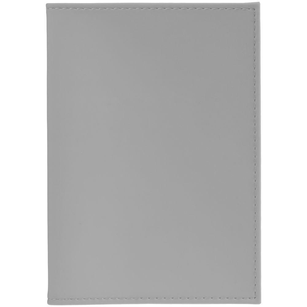 Обложка для паспорта Shall, серая с логотипом