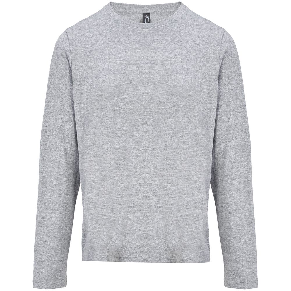 Футболка с длинным рукавом женская Monarch Women, серый меланж с логотипом