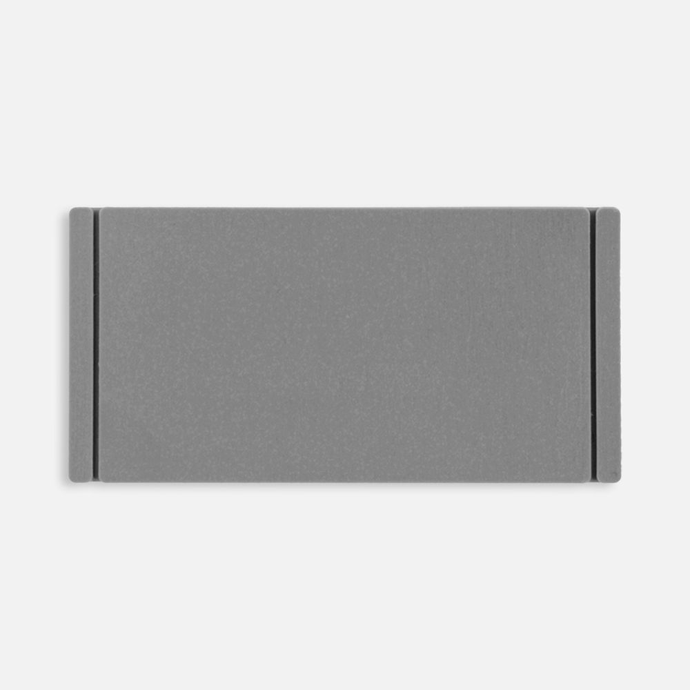 Лейбл из ПВХ Dzeta, XS, серый с логотипом