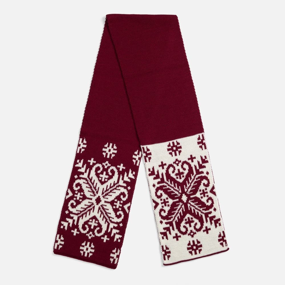 Шарф Wintertude M, красный с белым с логотипом