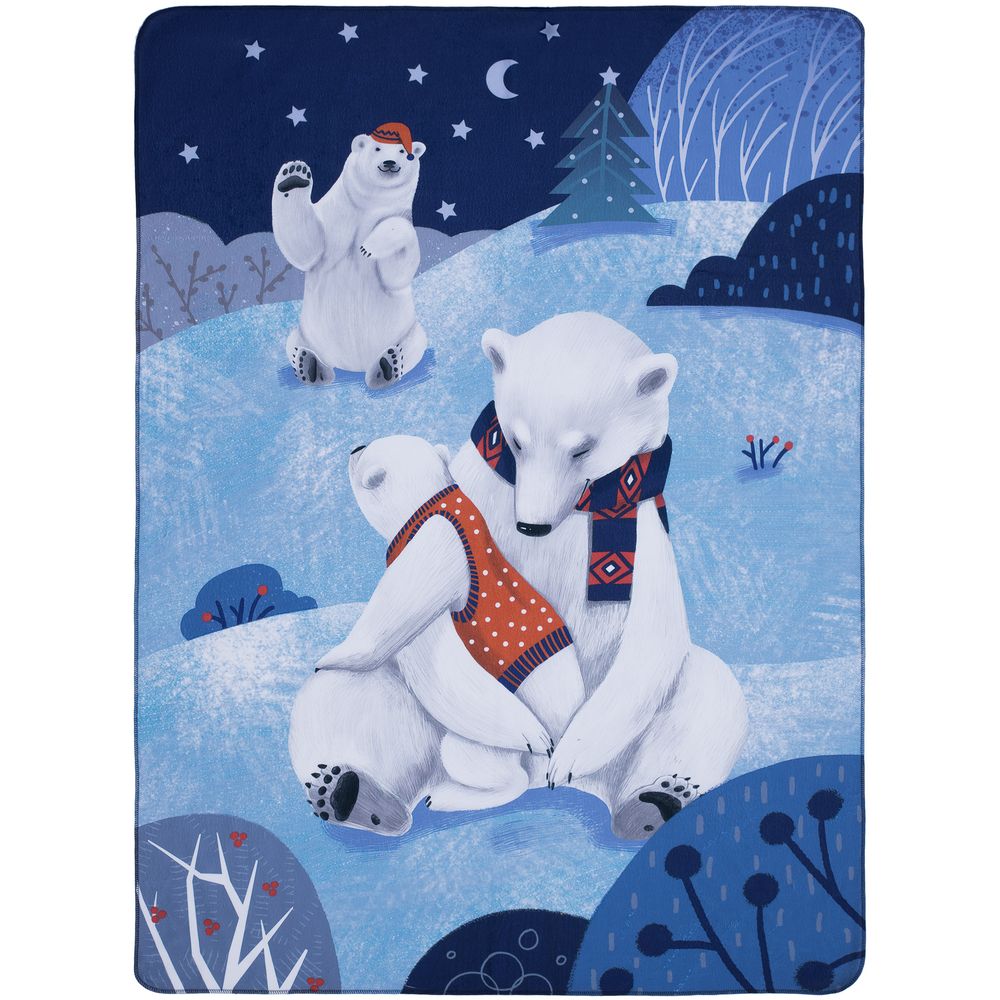 Флисовый плед Wintart Bear с логотипом