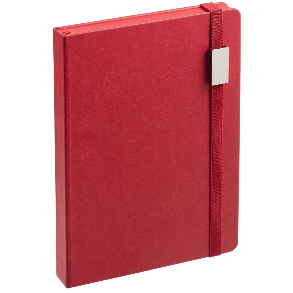 Ежедневник New Factor Metal, красный с логотипом