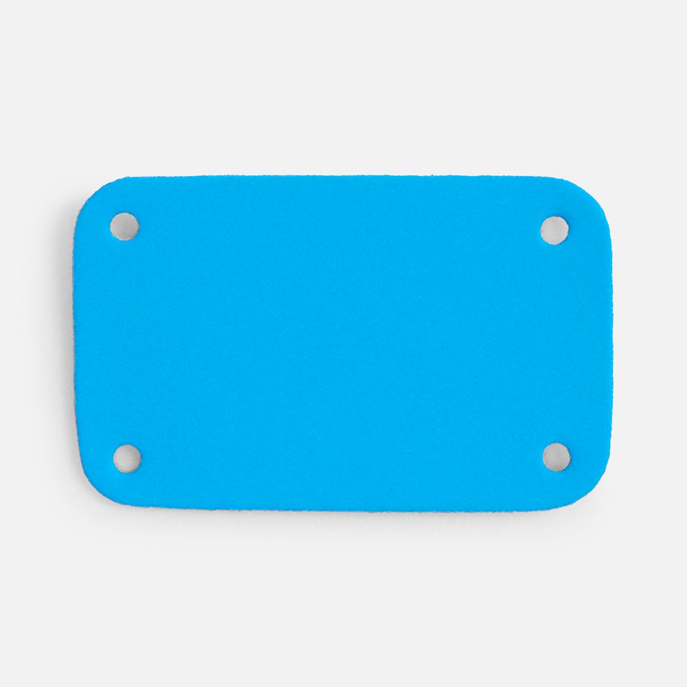 Лейбл Eta Soft Touch, S, голубой с логотипом