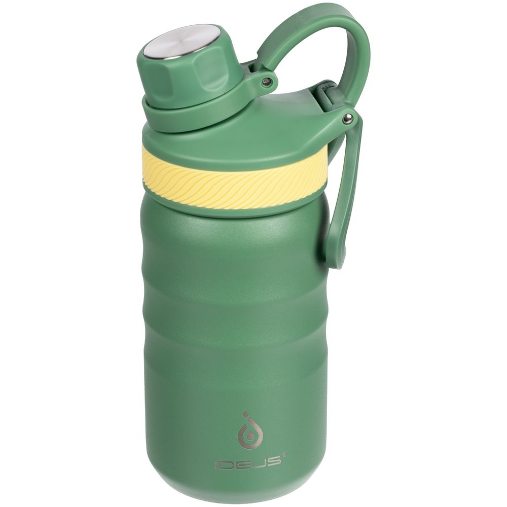 Термобутылка Fujisan 2.0, зеленая с логотипом