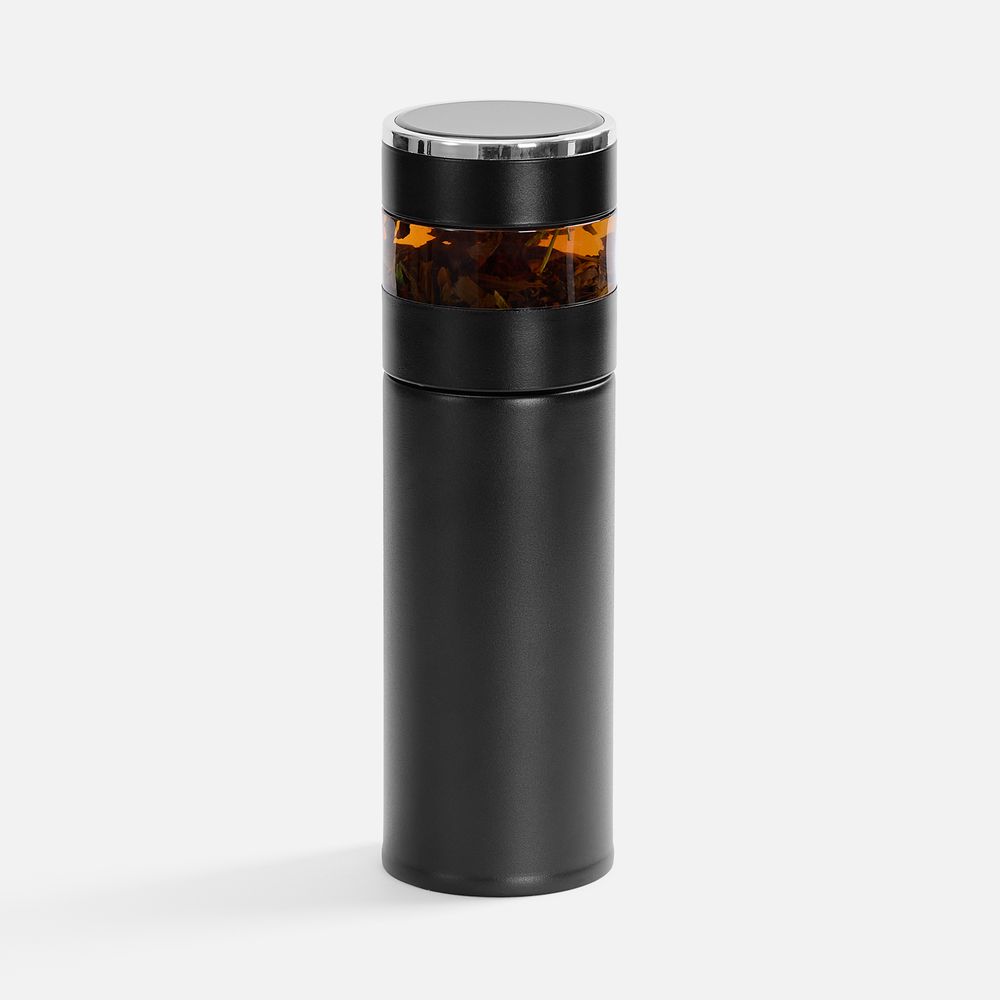 Смарт-бутылка с инфьюзером Thermory ver.2, черная с логотипом