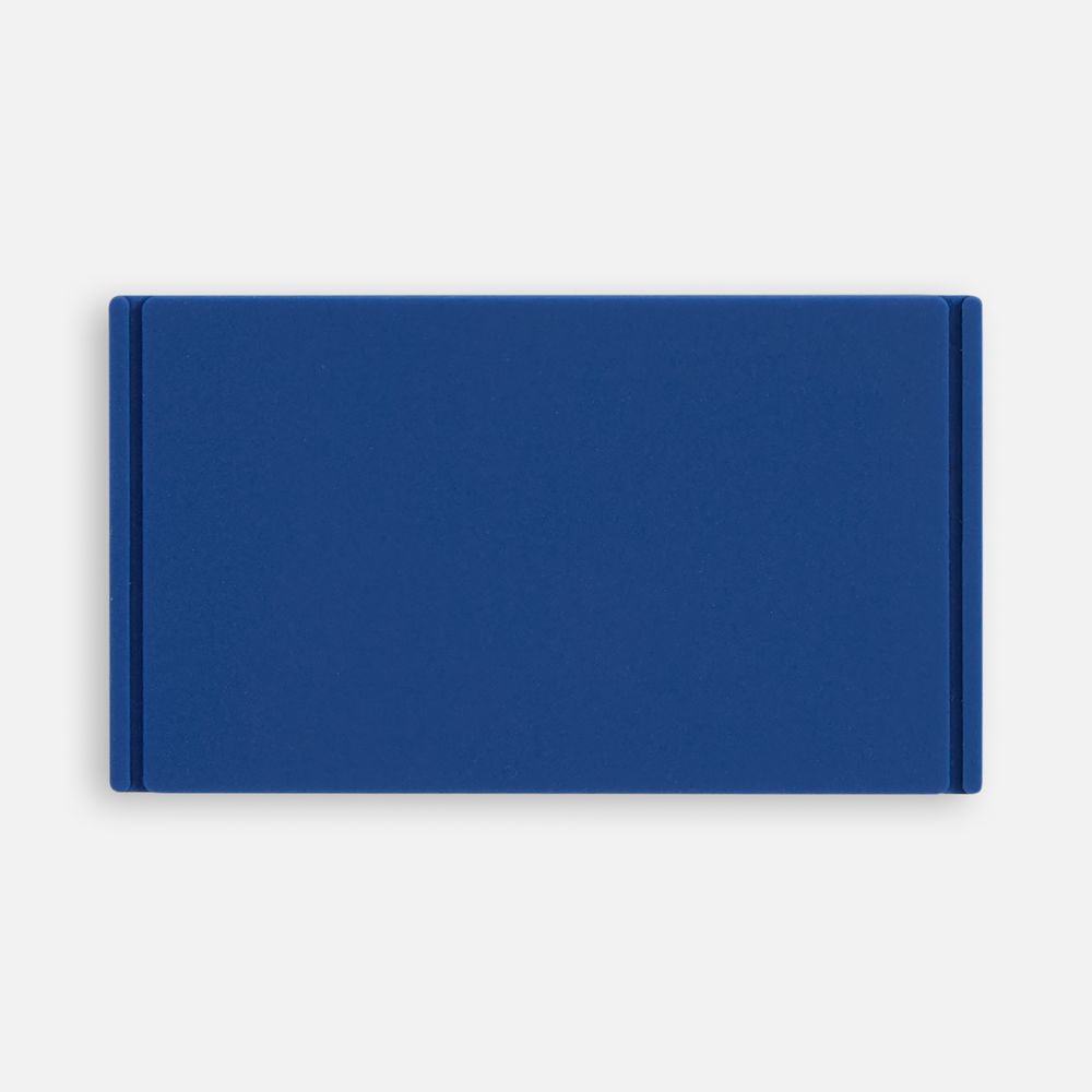 Лейбл из ПВХ Dzeta, M, синий с логотипом